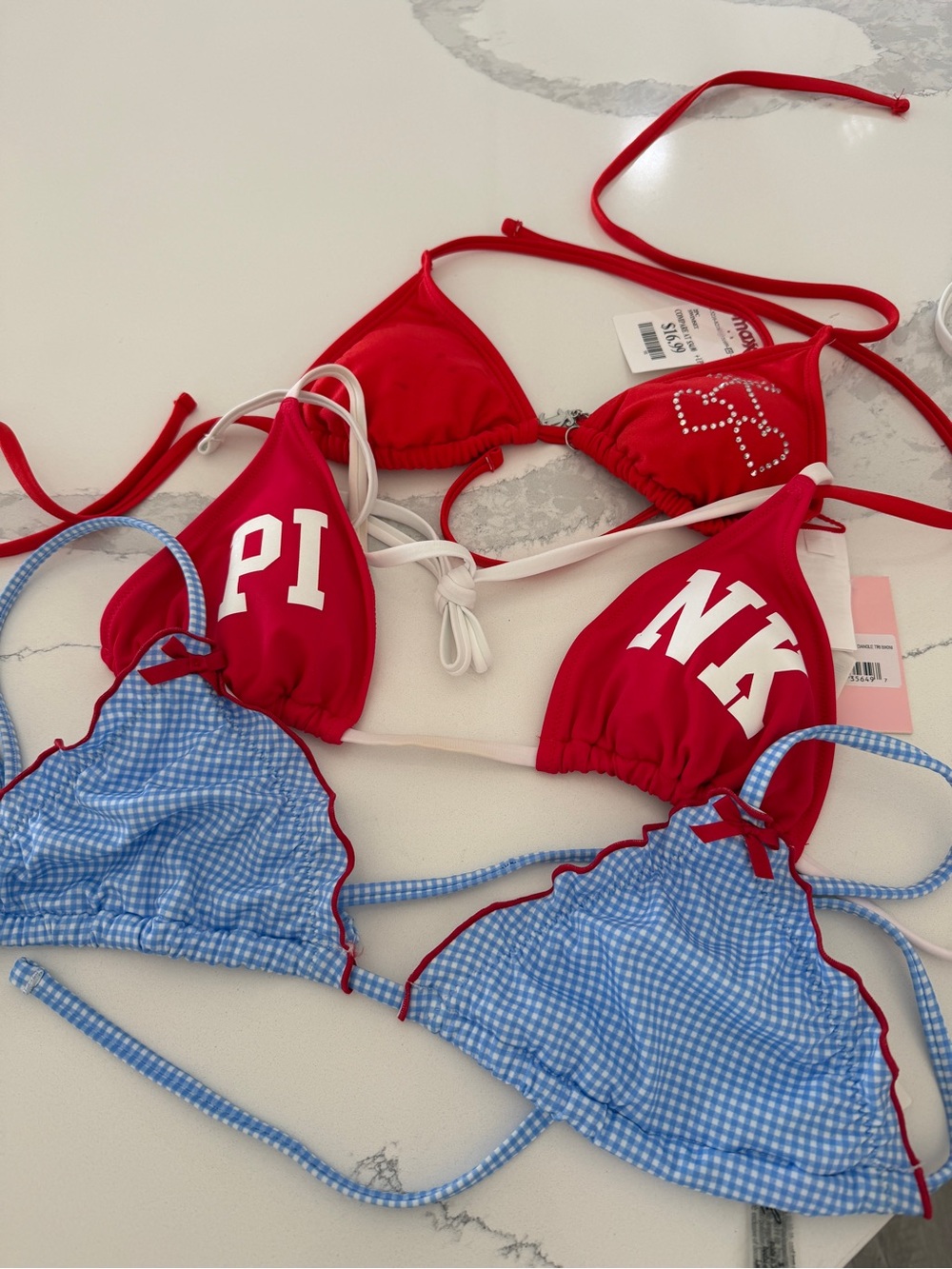 Frankies Bikinis, victorias secret, and juicy